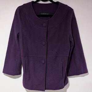 Vintage Harve Benard Purple Teddy Jacket, Women's Size Small